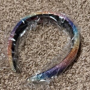 Rainbow Rhinestone Headband - NWOT